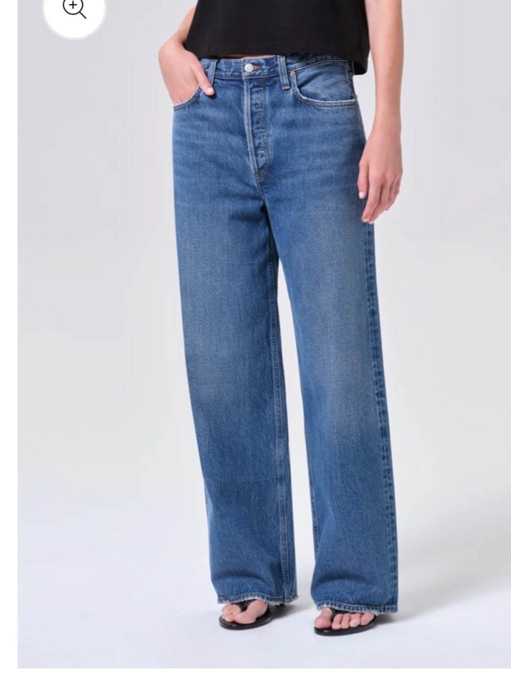 AGOLDE Low Slung Baggy Jean Shade Essence Size 24 - Picture 4 of 8